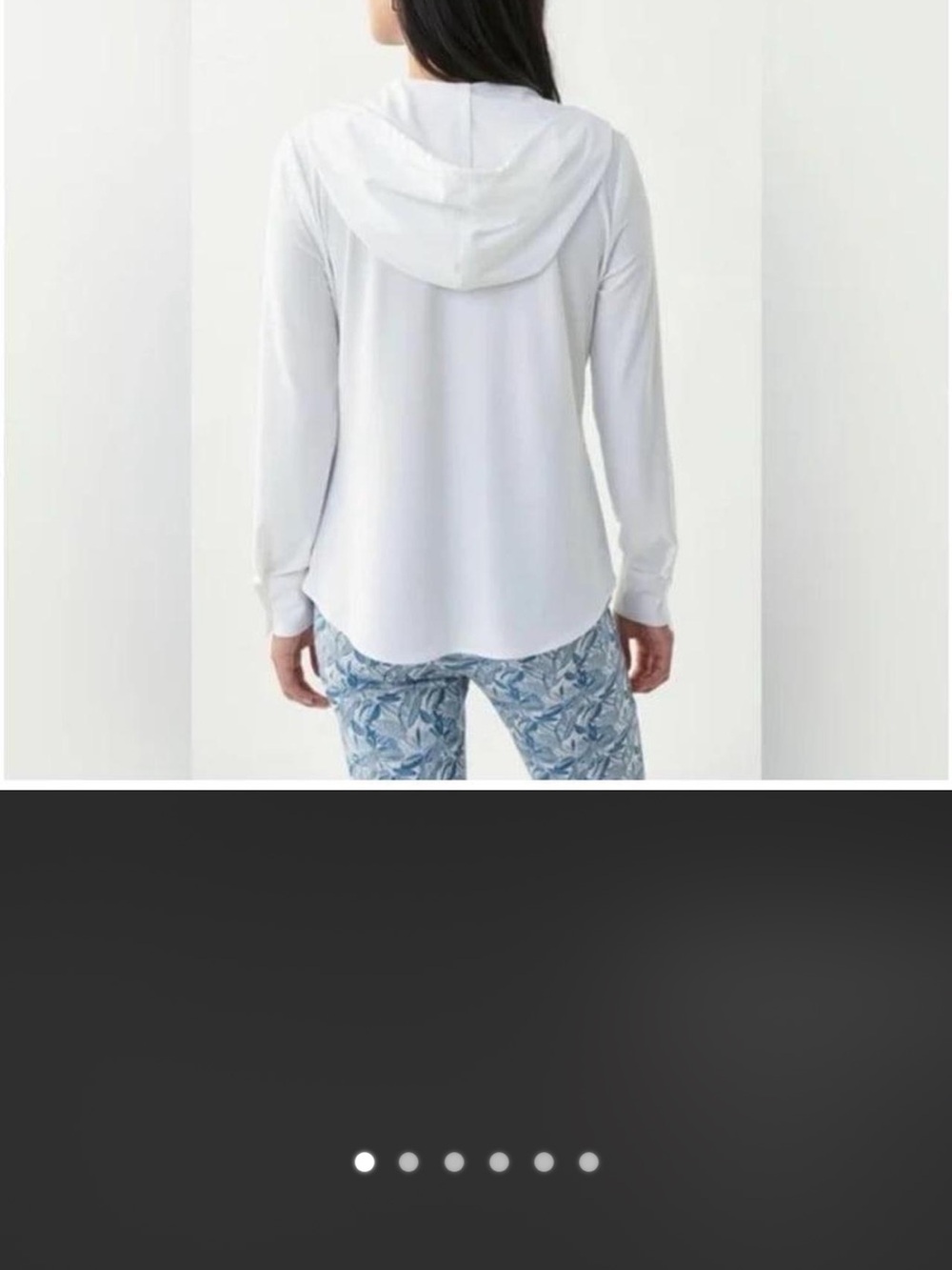 Joseph Ribkoff White Hooded Long-Sleeve Top